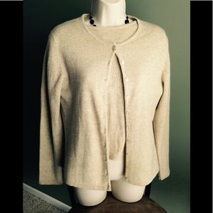 ANN TAYLOR 100% CASHMERE SWEATER SET